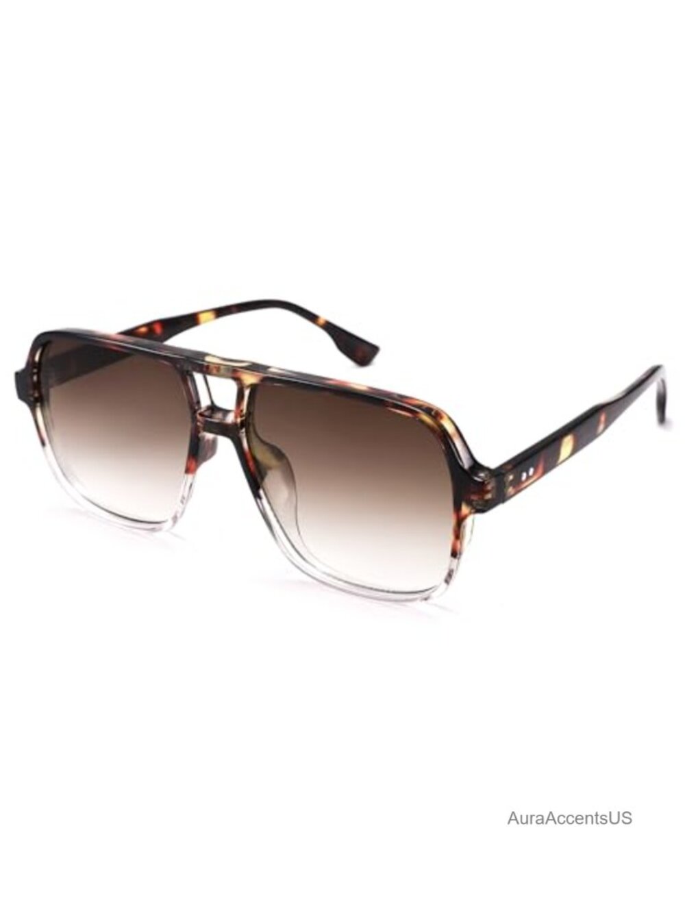 Oversized Aviator Square Sunglasses UV400 Gradient Lenses